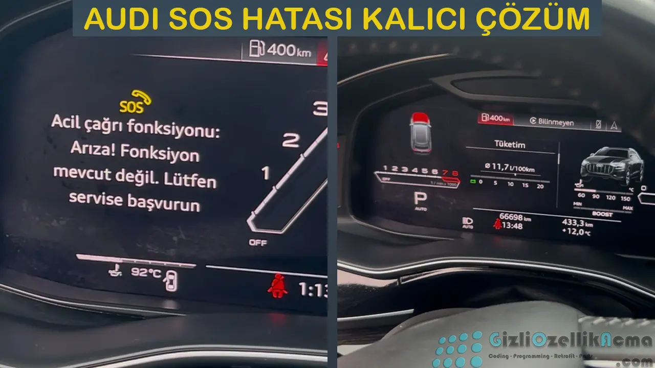Audi SOS Hatası ve Acil Çağrı Fonksiyonu Arızası Çözümü