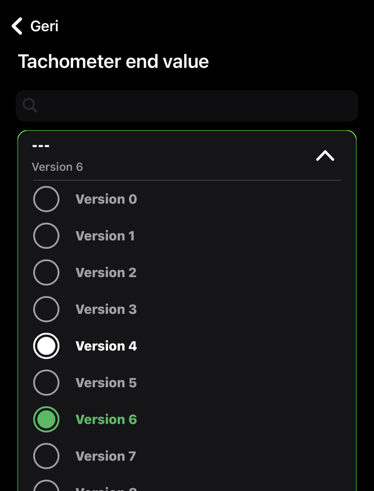 Speedometer scale adaptation screenshot