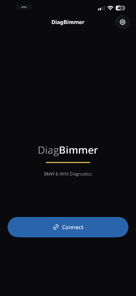 DiagBimmer App Connect Screen