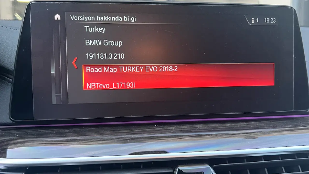 BMW NBT EVO Version Information